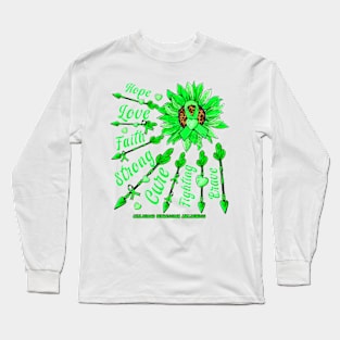 Childhood Depression Awareness - Sunflower leopard faith love fight Long Sleeve T-Shirt